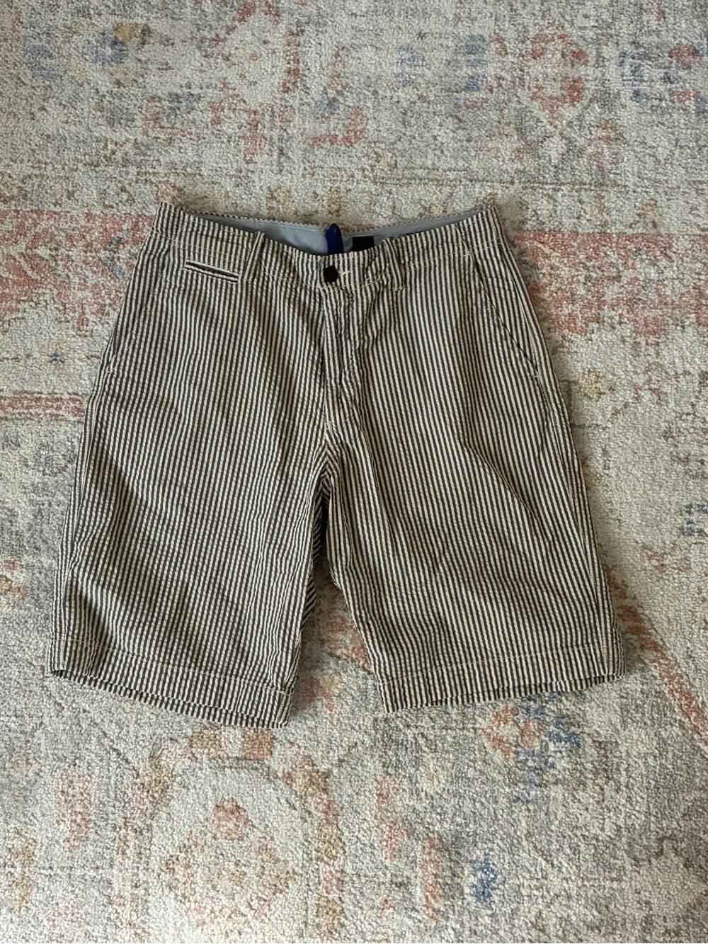 Men’s J. Crew Seersucker Stripe Flat Front Shorts -